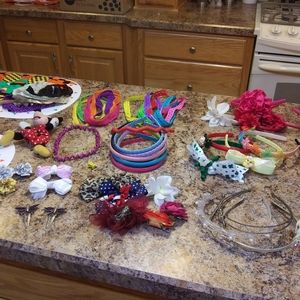 Huge Lot Of Girls Hair Accessories - Total of 54